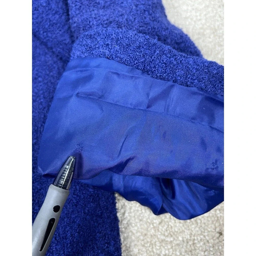 Linea‎ by Louis Dell'Olio Floral Embroidered Boucle Wool Blend Coat XL Boho Y2K